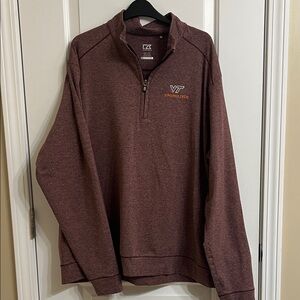 Cutter & Buck Virginia Tech Maroon Quarter-Zip Pullover